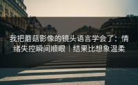 我把蘑菇影像的镜头语言学会了：情绪失控瞬间顺眼｜结果比想象温柔
