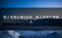 男人专用头像500张，男人专用头像真人
